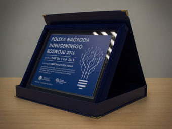 Polska Nagroda Inteligentnego Rozwoju 2016 dla spółki FIAB Sp. z o.o. Sp.k.