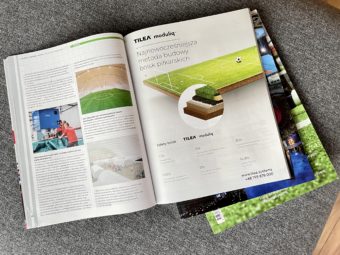 “Boiska i stadiony” – TILEA i FIAB w czasopiśmie branżowym